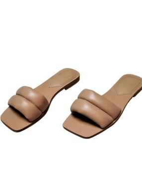 Marc Fisher Beige LTD Ralla Puff Slide Sandals - Size 7